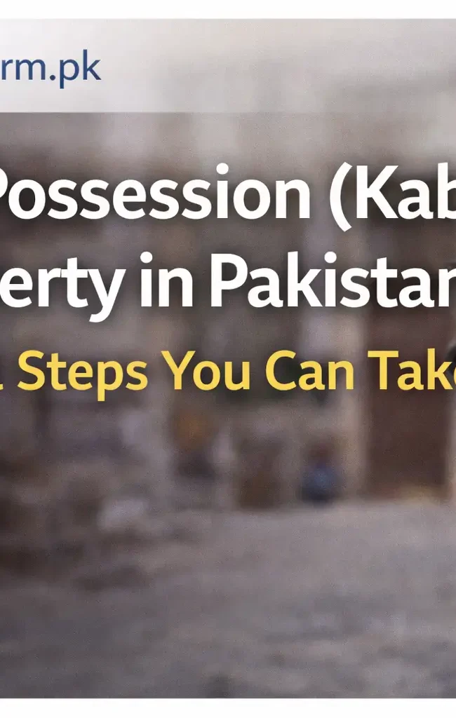 Illegal Possession (Kabza) on Property in Pakistan: First Legal Steps You Can Take